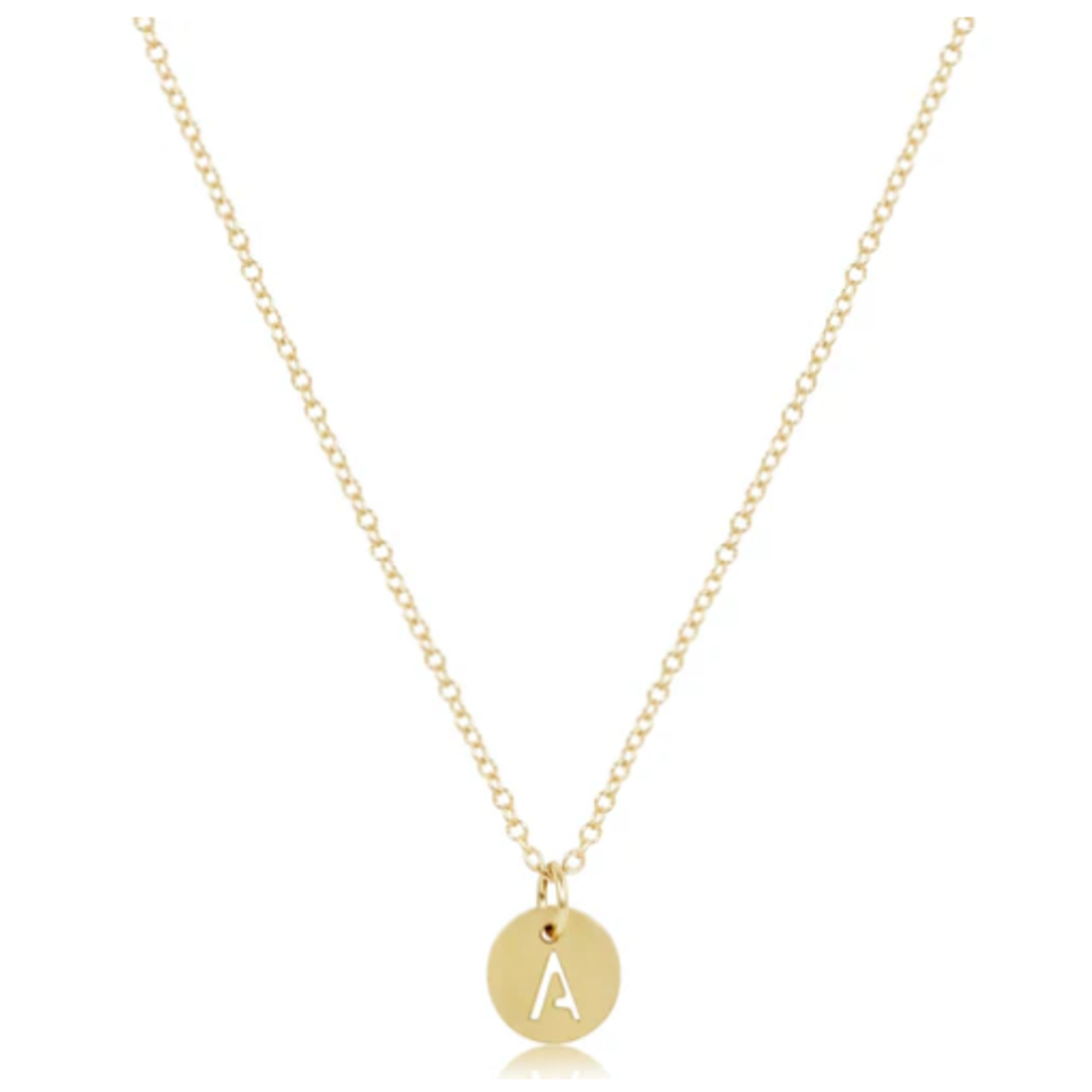enewton 16" Necklace Gold-Respect Small Gold Initial Disc