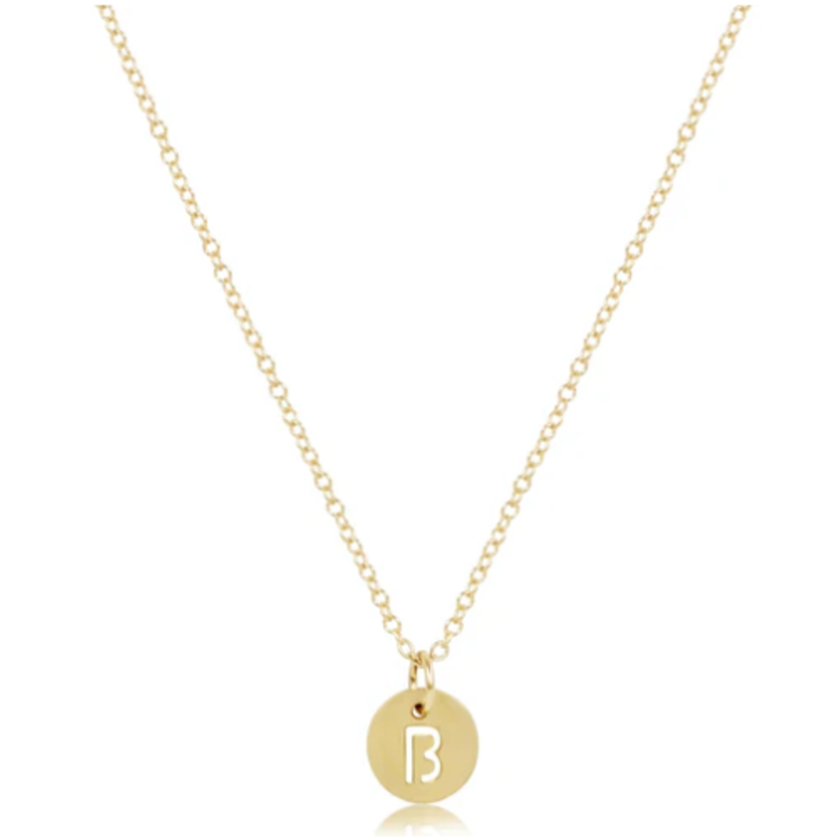 enewton 16" Necklace Gold-Respect Small Gold Initial Disc