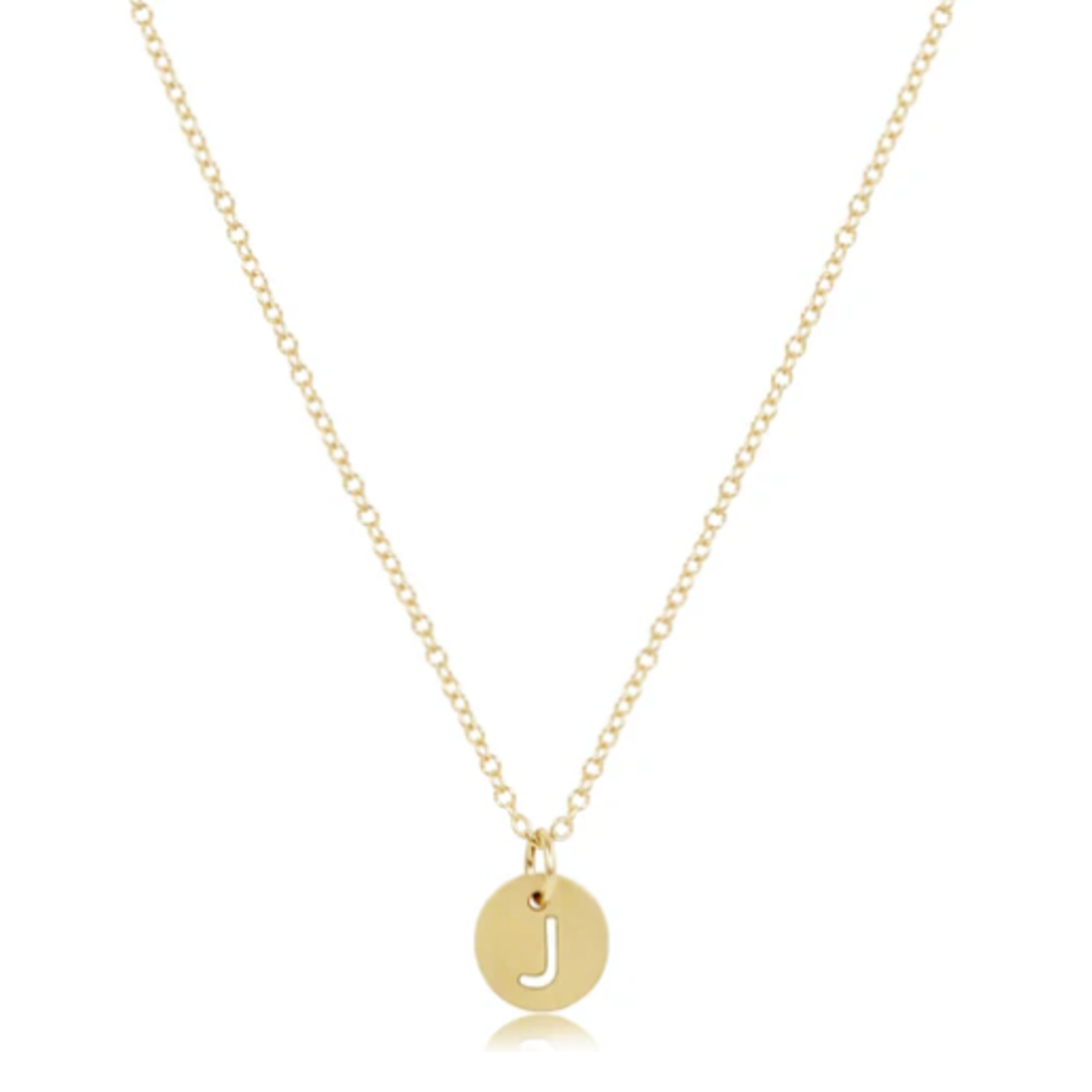 enewton 16" Necklace Gold-Respect Small Gold Initial Disc