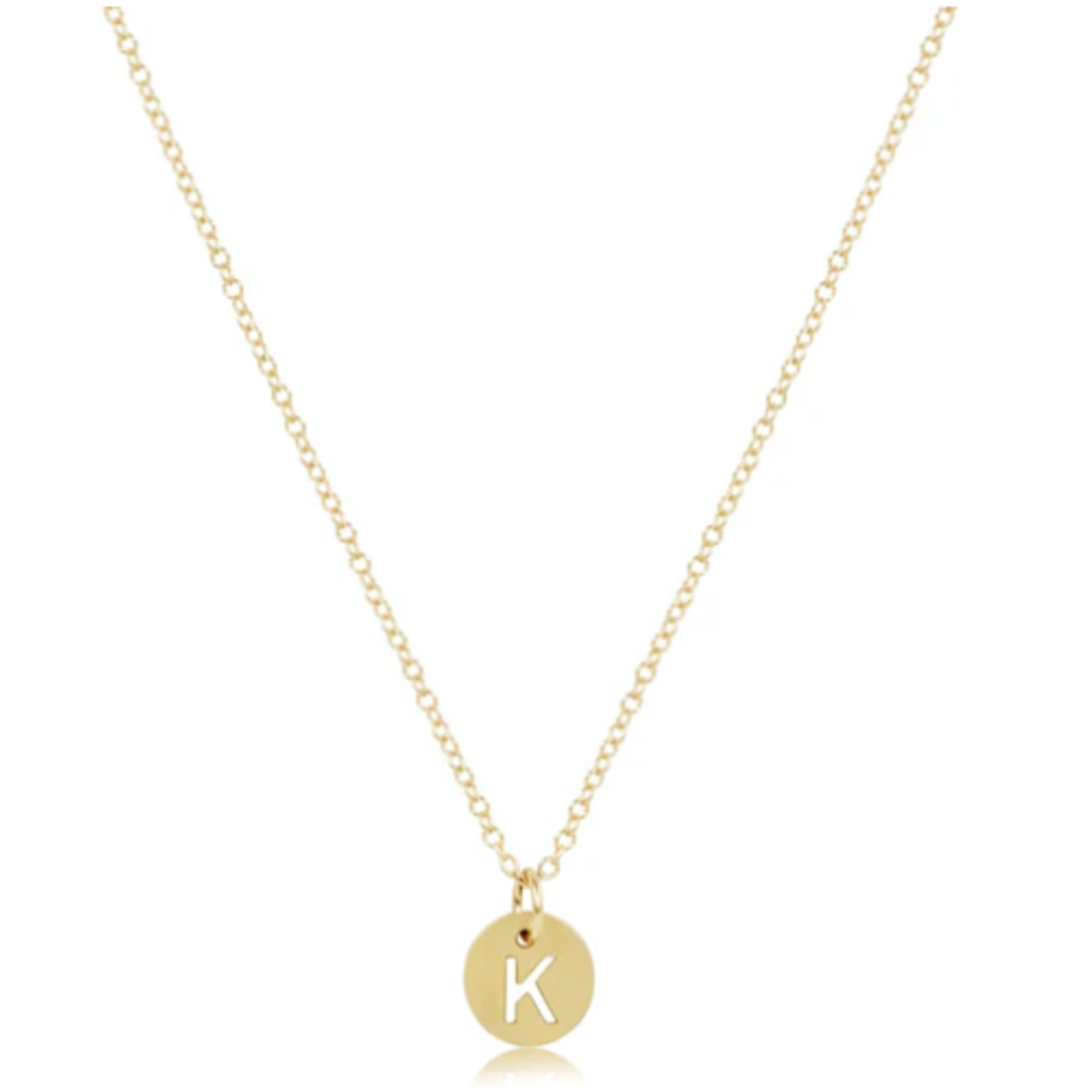 enewton 16" Necklace Gold-Respect Small Gold Initial Disc