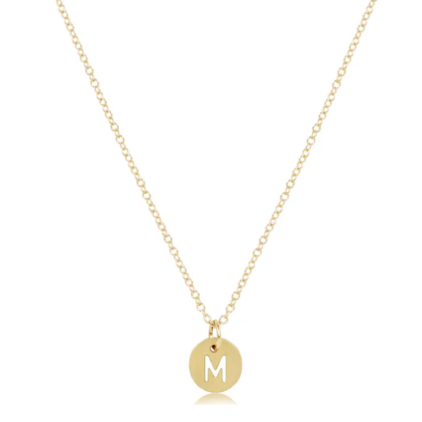 enewton 16" Necklace Gold-Respect Small Gold Initial Disc