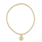 enewton Classic Gold 2mm Bead Bracelet -Respect Small Gold Initial Disc