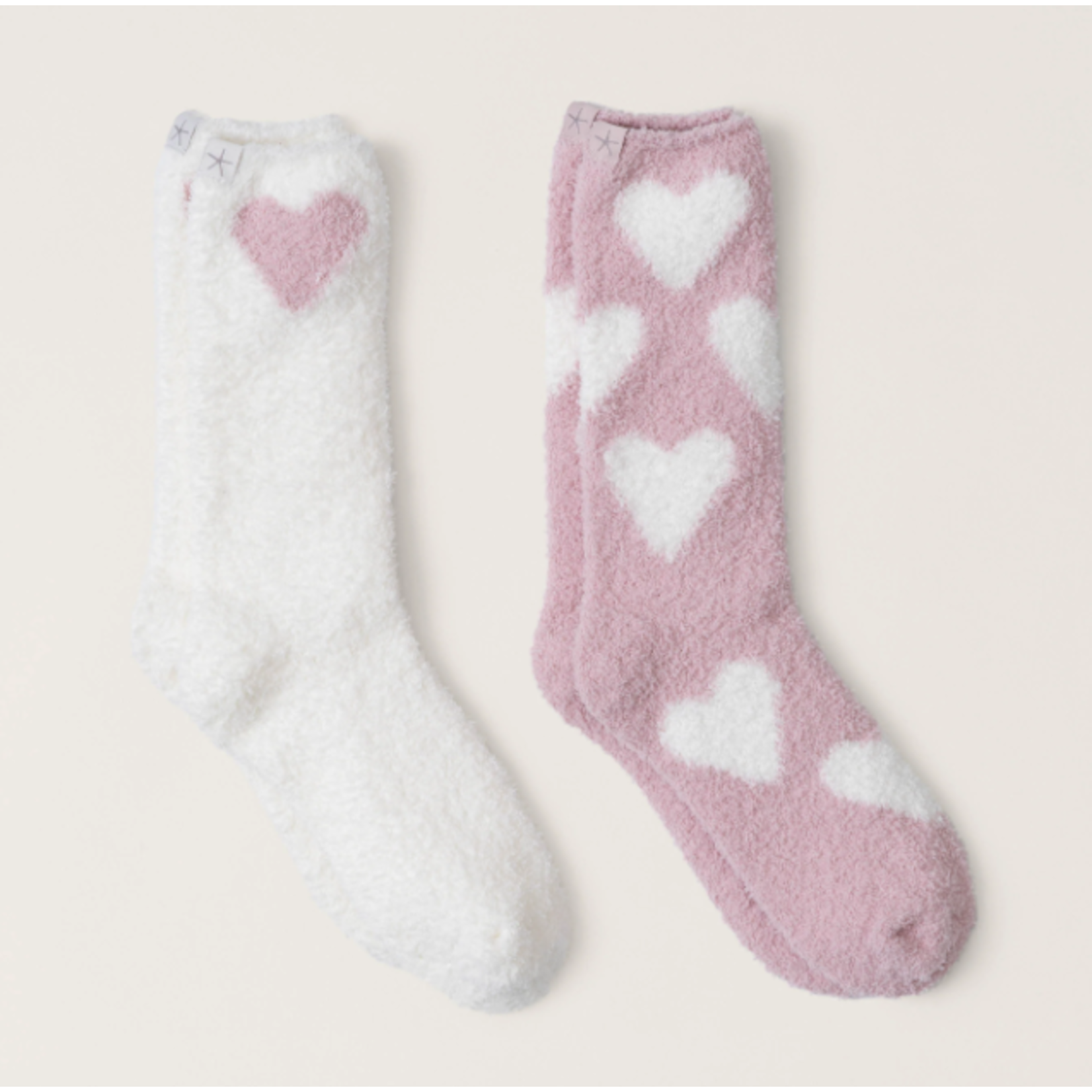 Barefoot Dreams Cozy Chic Heart Print Sock Set
