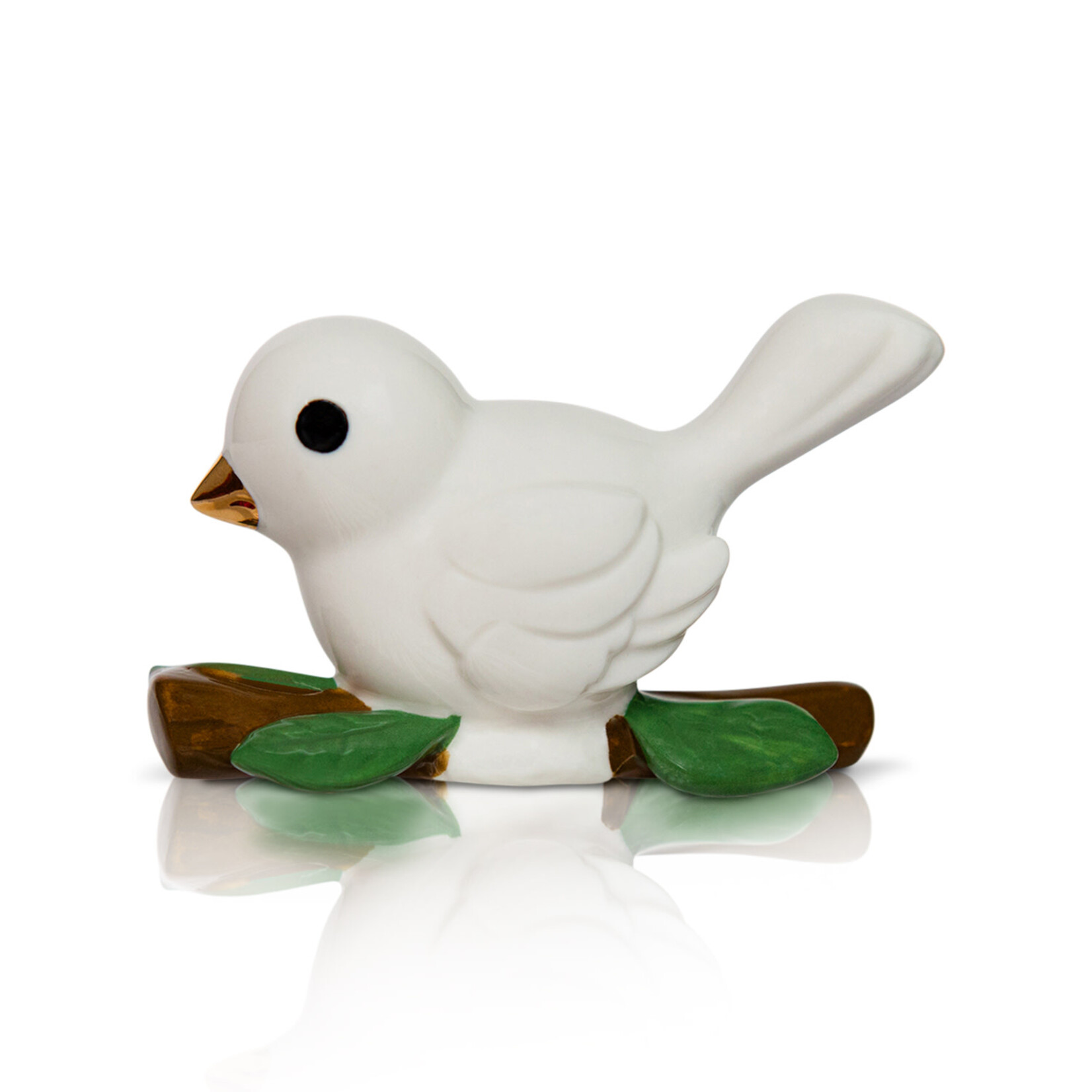 Nora Fleming bestie birds (white bird on branch)