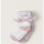 Barefoot Dreams CCL Baby Heart Sock Set Pink Peonie-Pearl