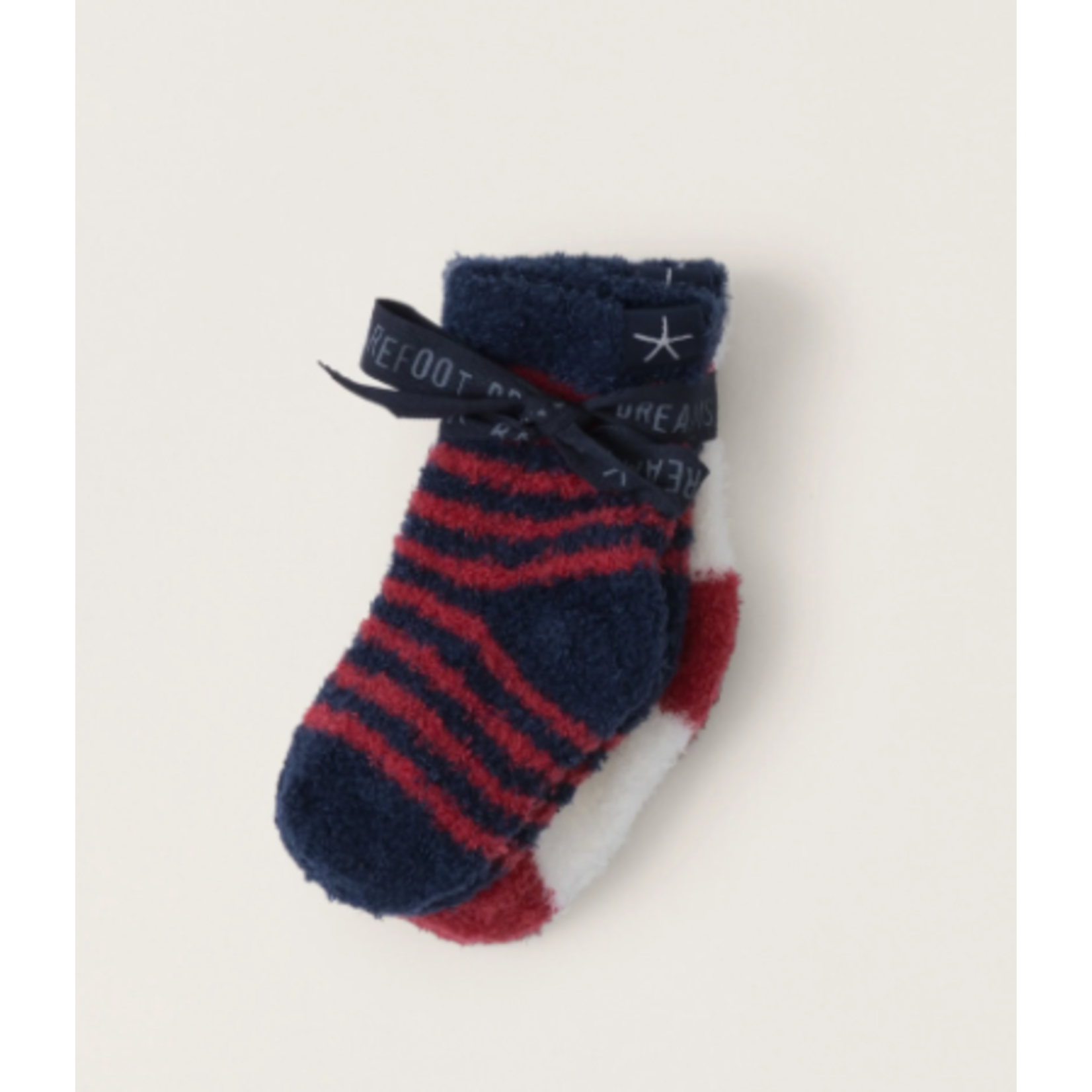 Barefoot Dreams CCL Baby Heart Sock Set - Marine-Scarlet