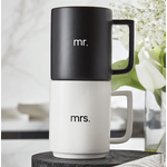 Mr & Mrs  Stackable Matte Mug Set