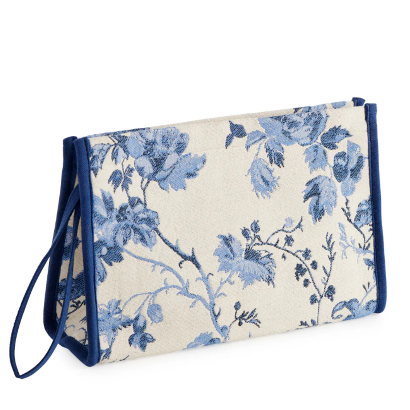 Fiorella Zip Pouch, Blue