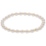 enewton Classic Grateful Pattern 4mm Bead Bracelet - Pearl