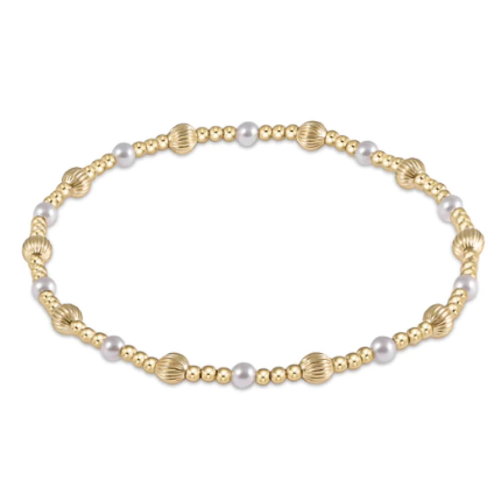enewton Dignity Sincerity Pattern 4mm Bead Bracelet - Pearl