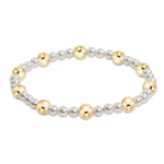 enewton Pearl Sincerity Pattern 4mm Bead Bracelet - 6mm Gold
