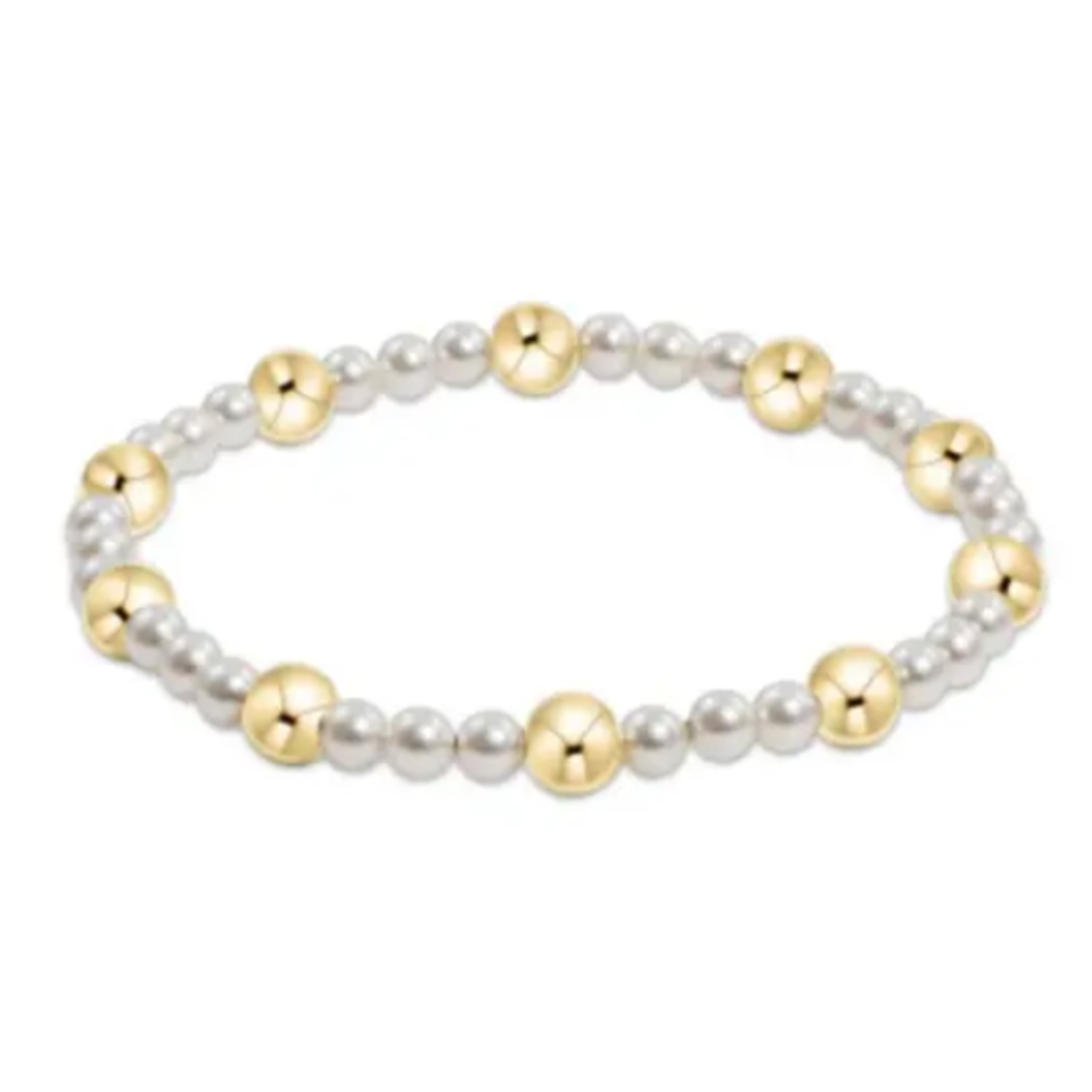 enewton Pearl Sincerity Pattern 4mm Bead Bracelet - 6mm Gold