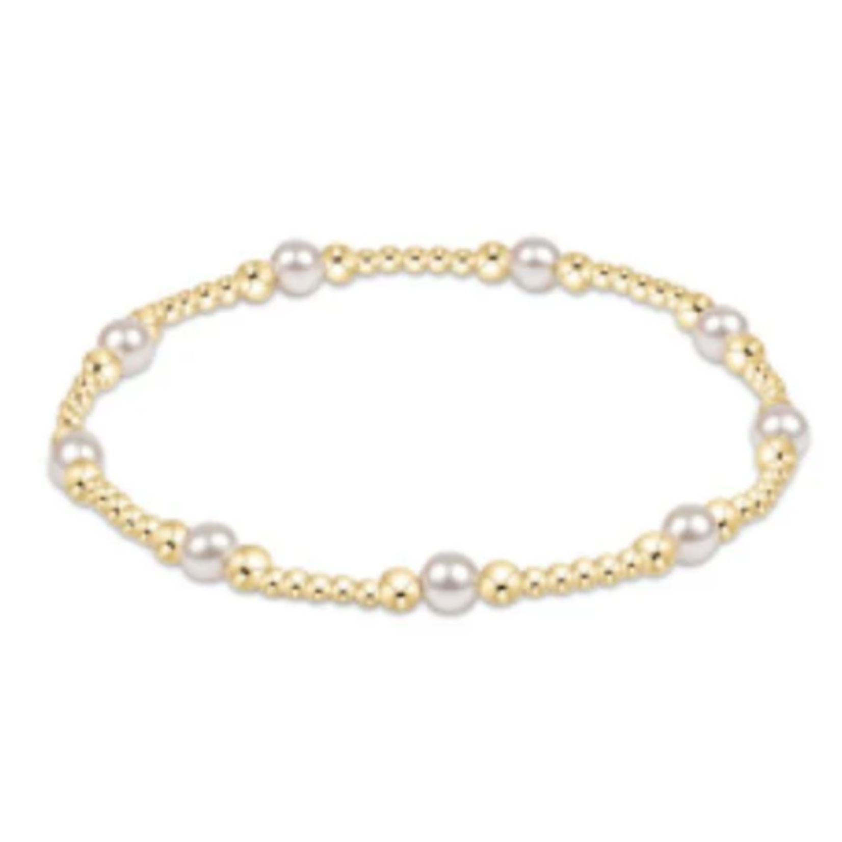 enewton Classic Purpose Pattern 4mm Bead Bracelet - Pearl