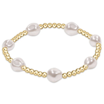 enewton Admire Gold 3mm Bead Bracelet - Pearl