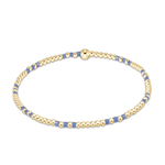 enewton Hope Joy Pattern 2mm Bead Bracelet - Bright Blue