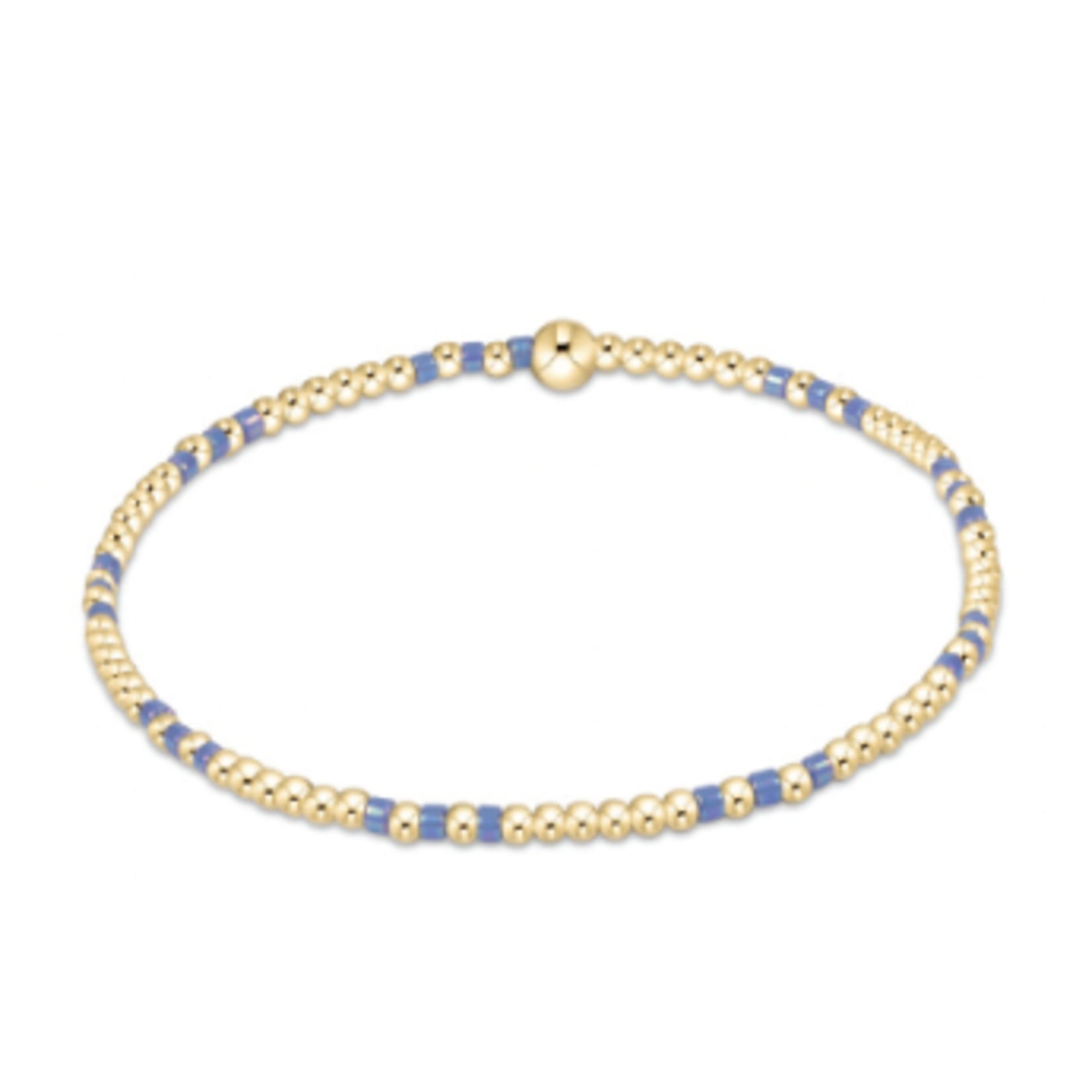 enewton Hope Joy Pattern 2mm Bead Bracelet - Bright Blue