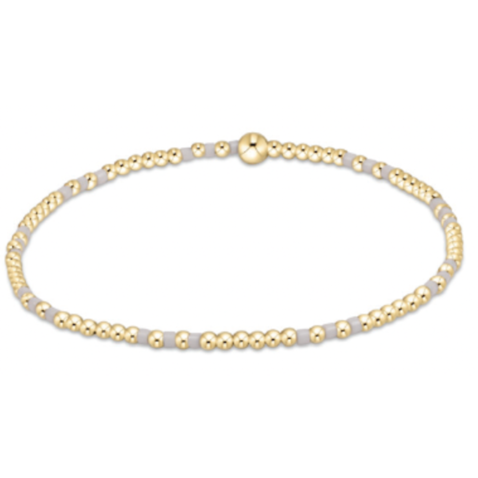 enewton Hope Joy Pattern 2mm Bead Bracelet - White