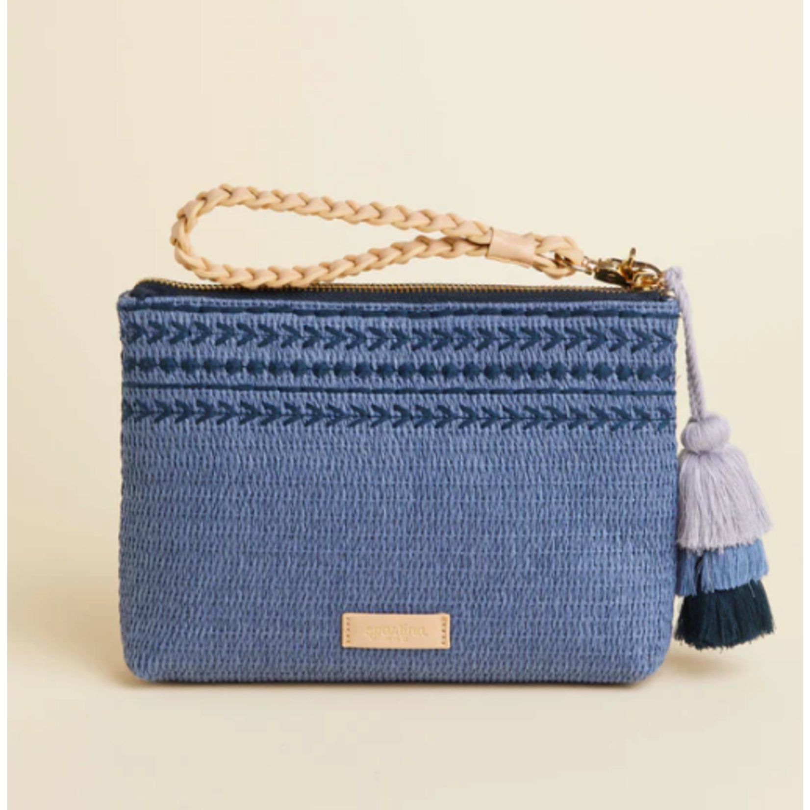 Maci Wristlet Ogeechee Blue Palm