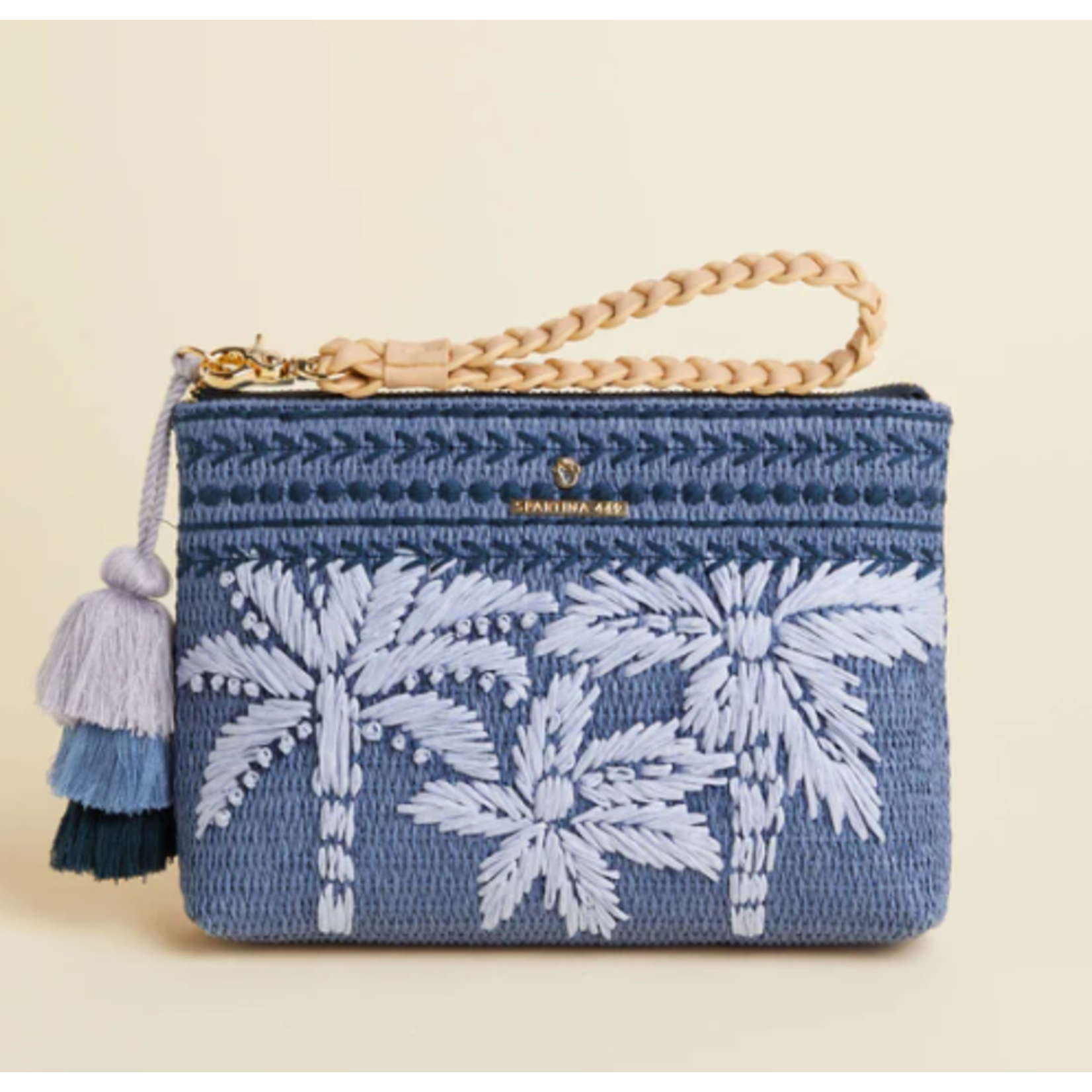 Maci Wristlet Ogeechee Blue Palm