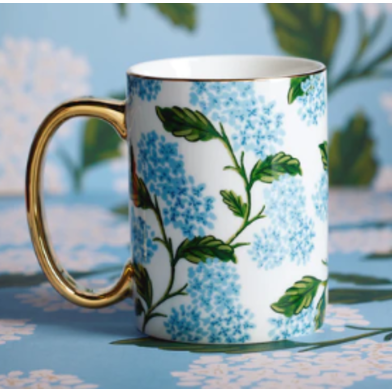 Rifle Paper Co. Hydrangea Porcelain Mug