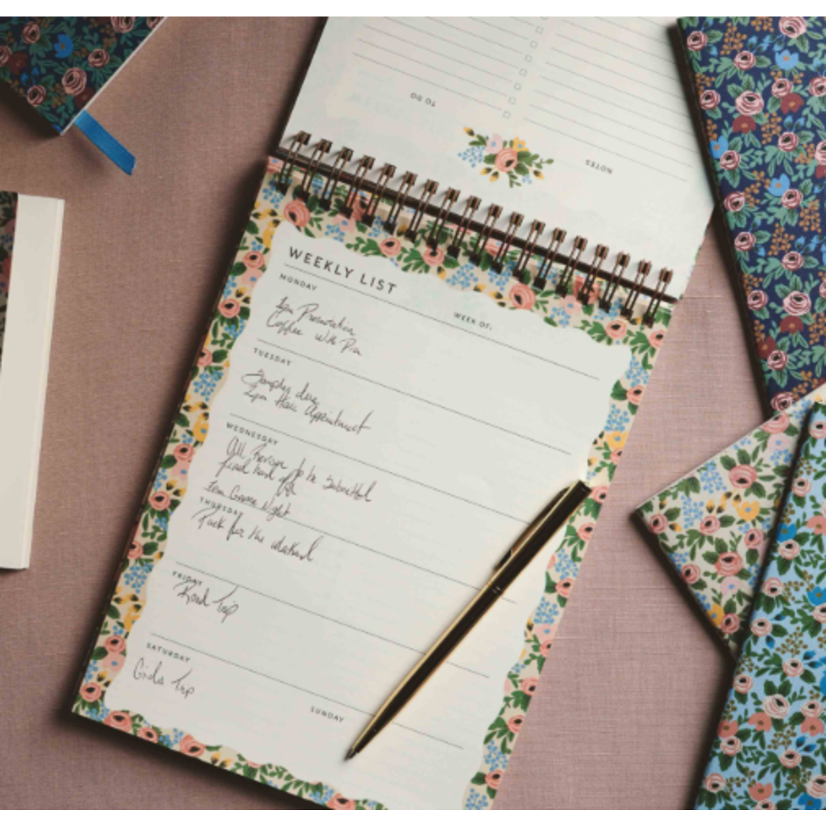 Rifle Paper Co. Rosa Desktop Weekly Planner