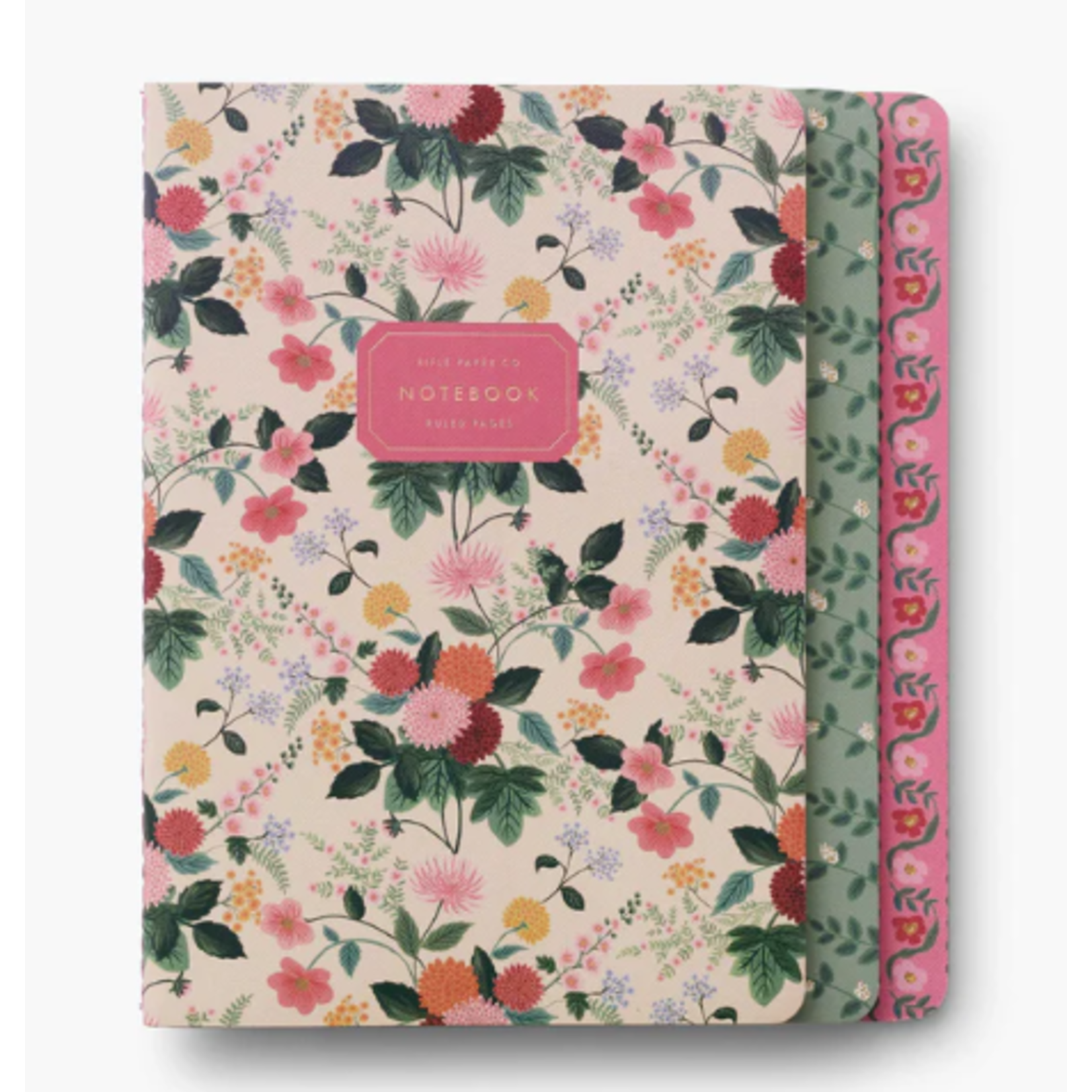 Rifle Paper Co. Assorted Set of 3 Dahlia Notebooks