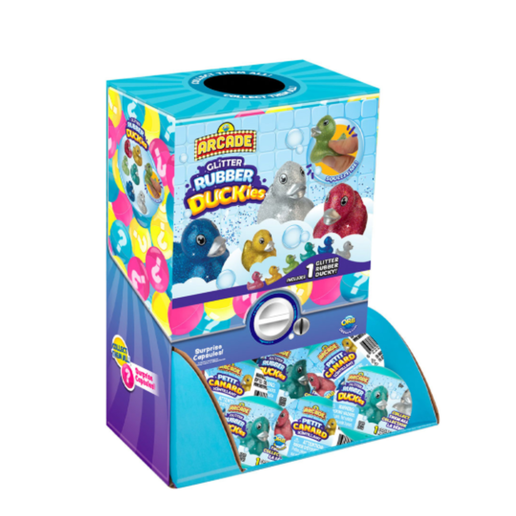 Orb Glitter Rubber Duckies