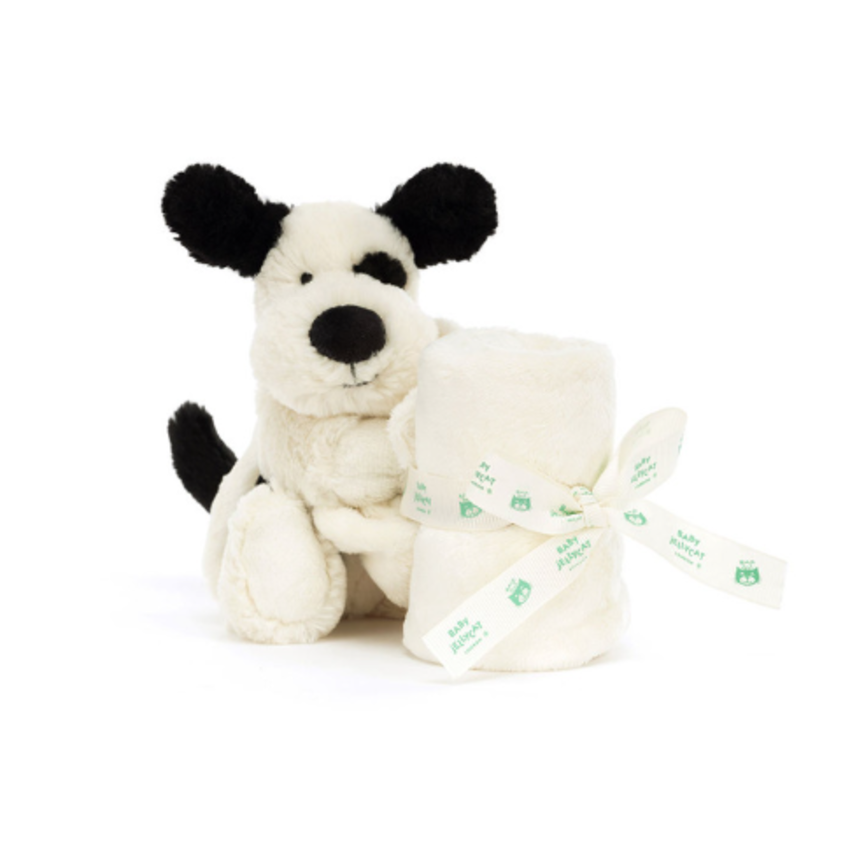 Jellycat Bashful Black & Cream Puppy Soother