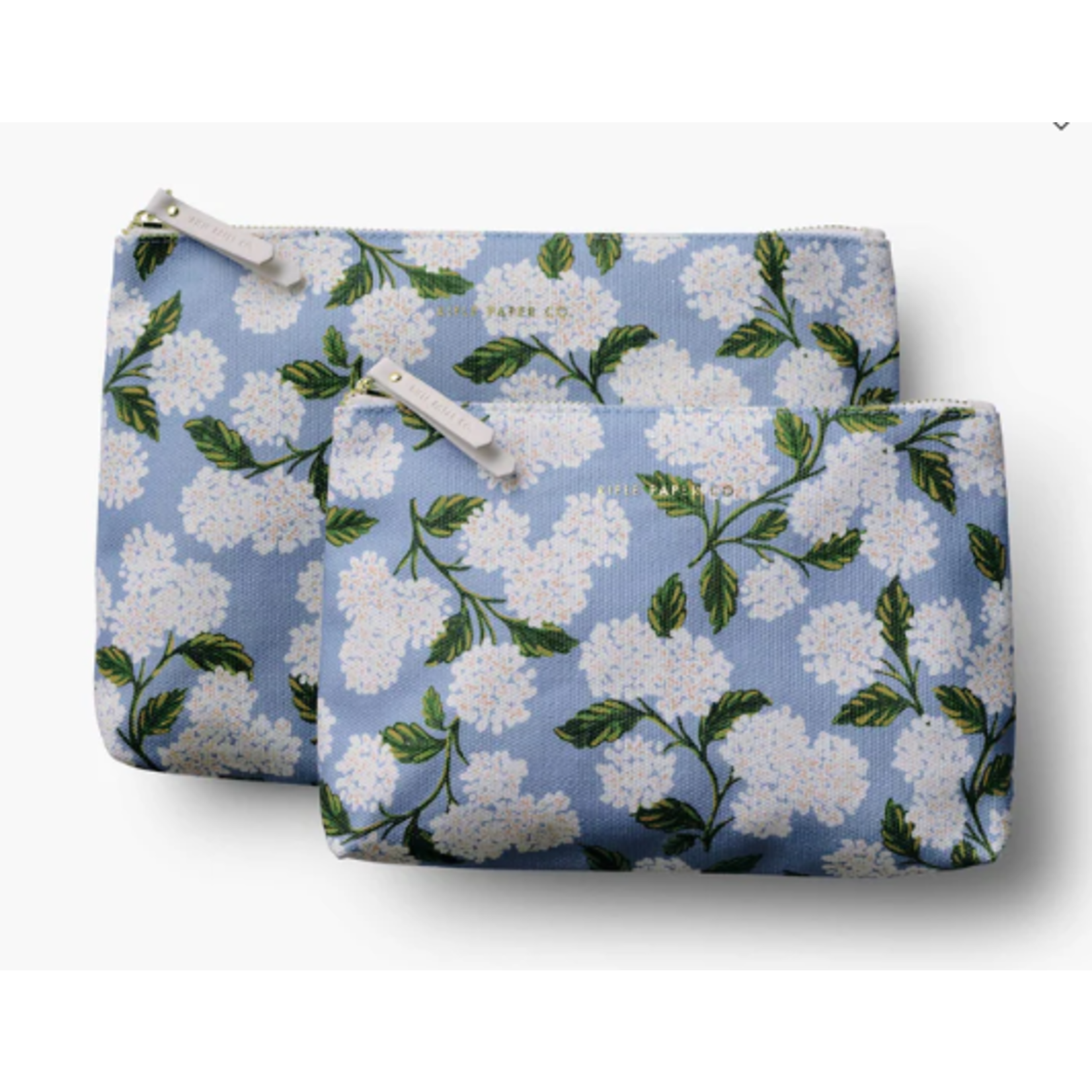 Rifle Paper Co. Hydrangea Zippered Pouch Set