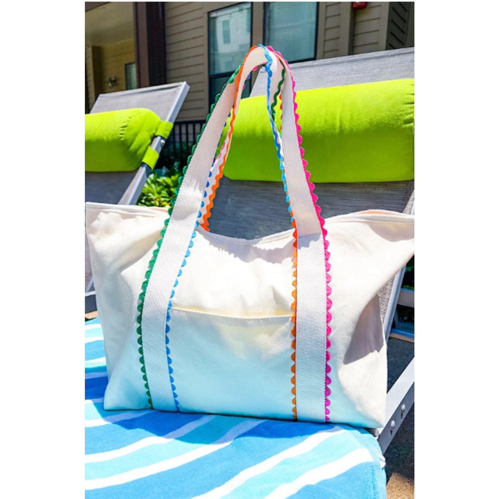 Ric Rac Trim Tote Bag