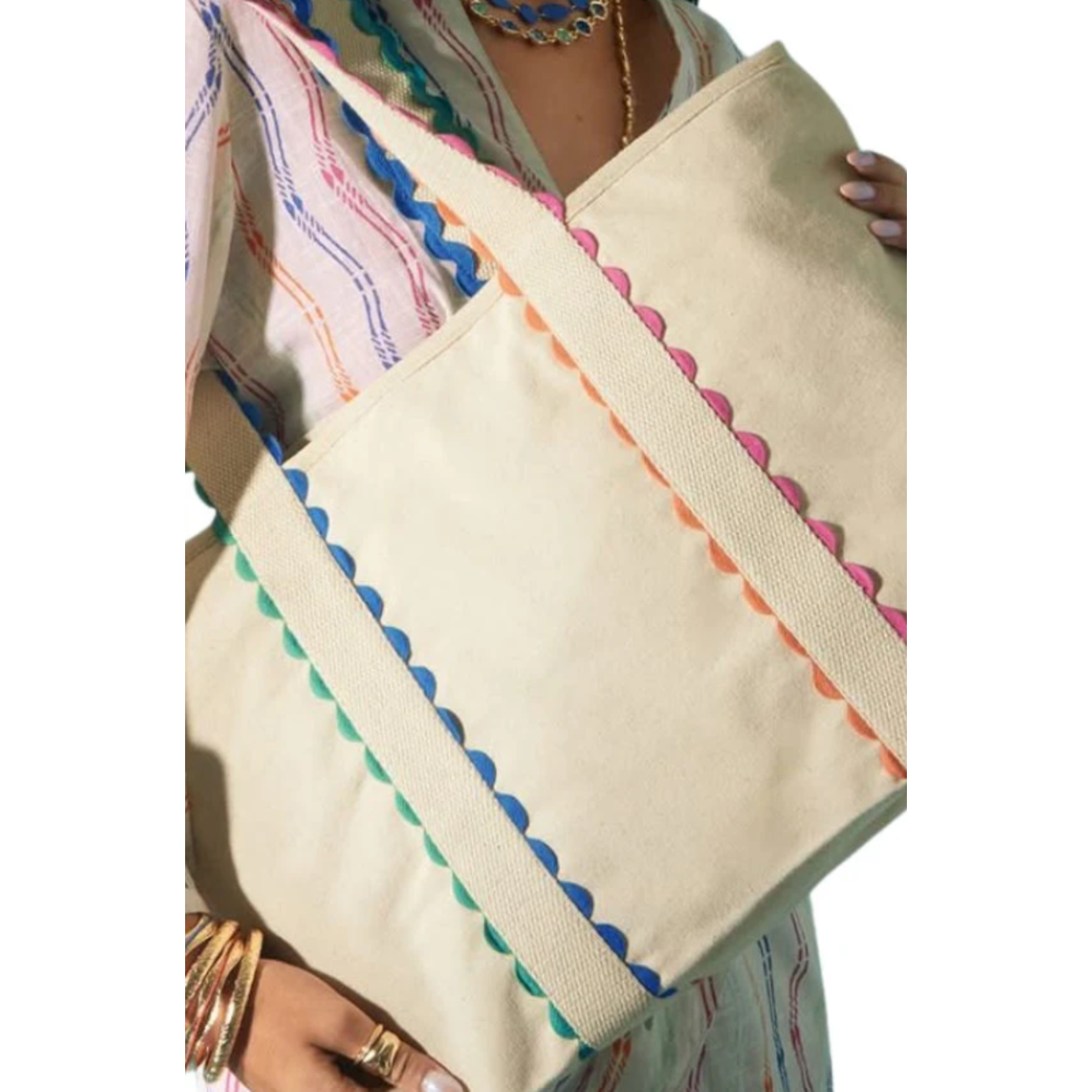 Ric Rac Trim Tote Bag