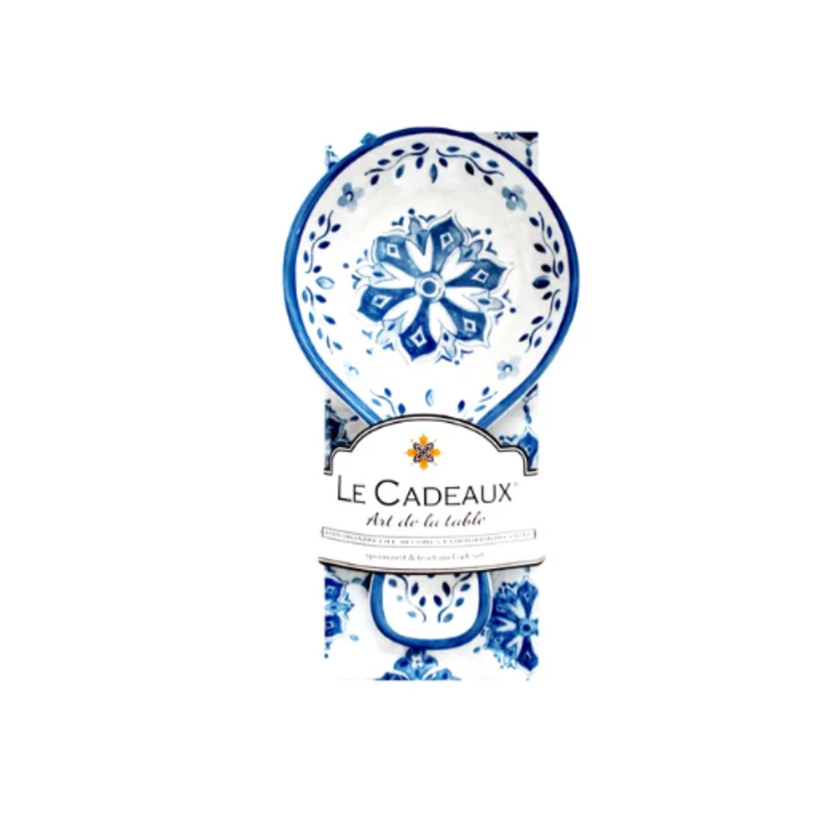 Le Cadeaux Spoon Rest and Cotton Tea Towel Gift Set