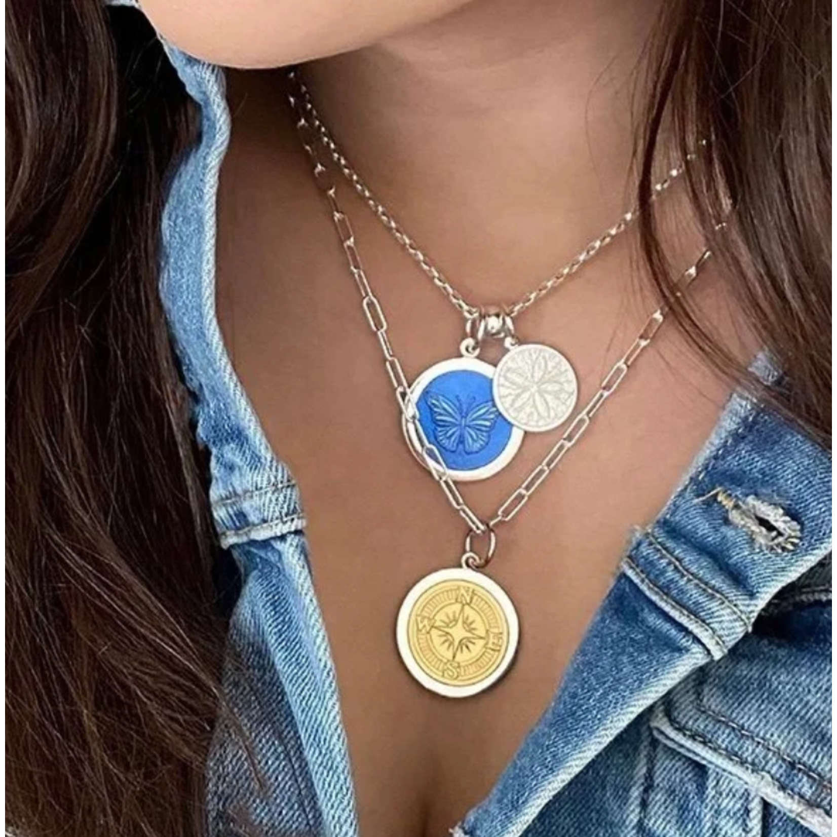 Lola Compass Rose Gold Center Vermeil - Medium