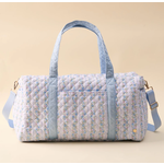 The Darling Effect On the Go Quilted Weekender Bag - Petal Parade Blue