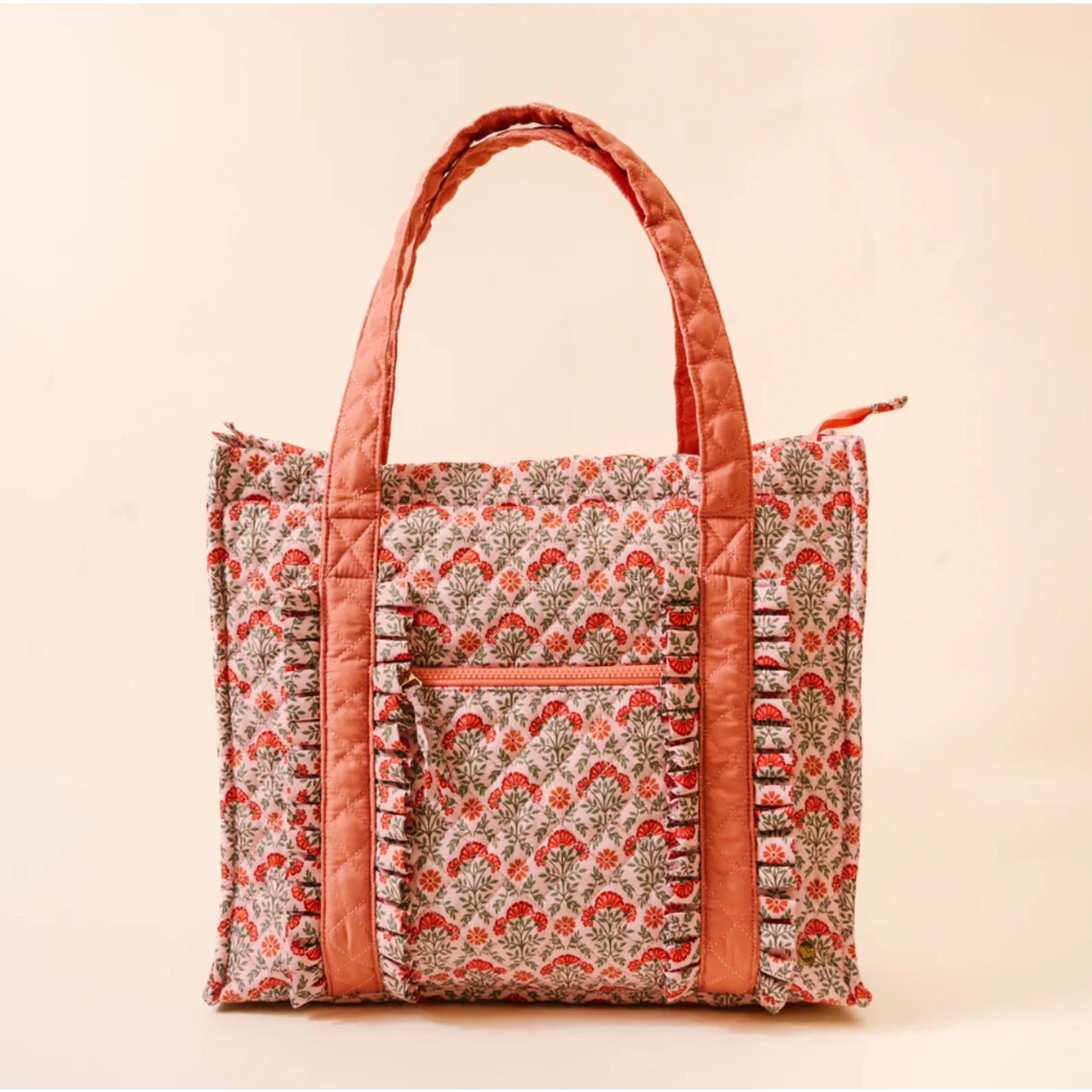 The Darling Effect The Everyday Quilted Tote Bag - Everbloom Dusty Rose