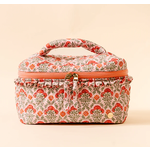 The Darling Effect Glam & Go Quilted Cosmetic Bag - Everbloom Dusty Rose
