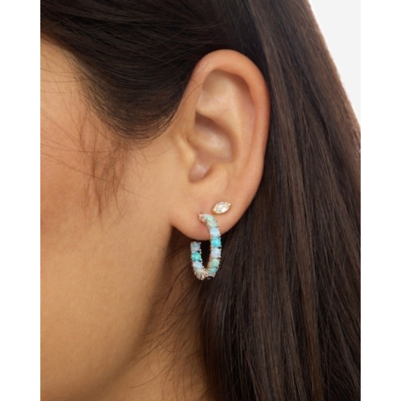 Melinda Maria Heiress Ombre Hoops .75"