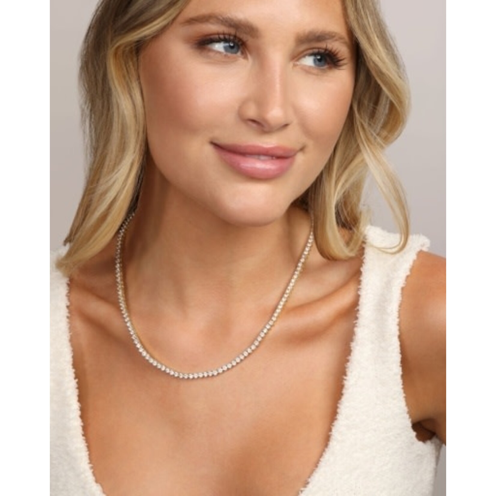 Melinda Maria Not Your Basic Tennis Necklace 18"