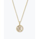 Melinda Maria Baby Love Letters Medallion Necklace