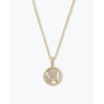 Melinda Maria Baby Love Letters Medallion Necklace