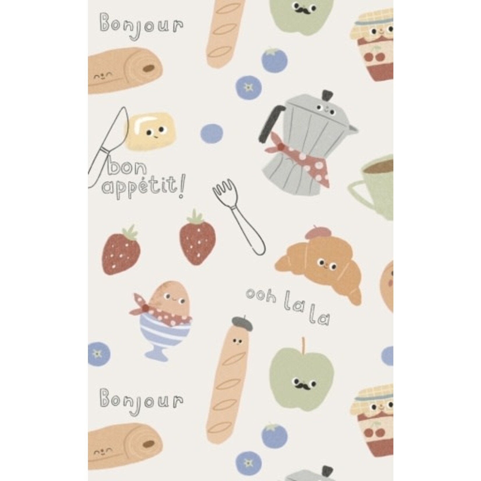 Angel Dear Bonjour Breakfast - 2 Way Zipper Footie