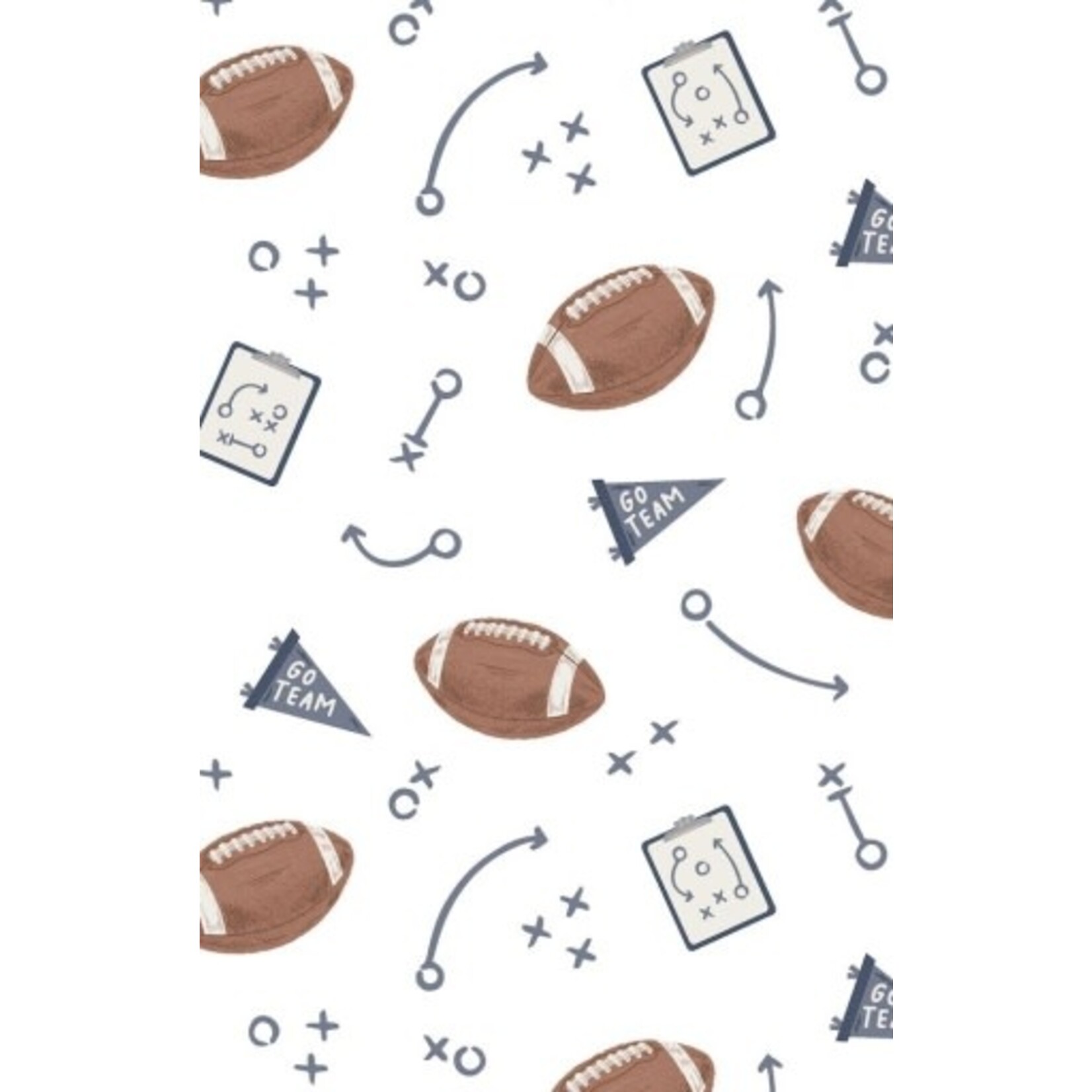 Angel Dear Touchdown Time - Navy - 2 Way Zipper Romper