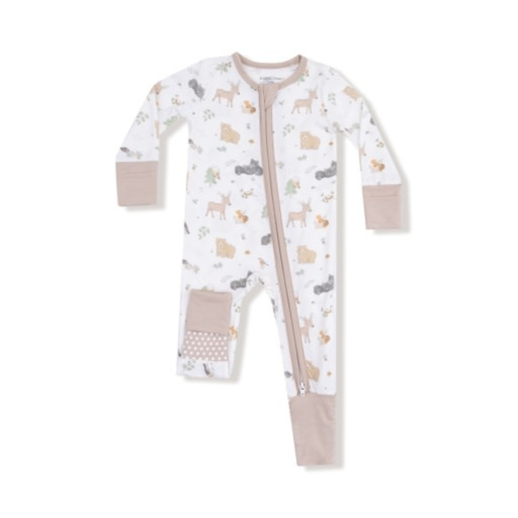 Angel Dear Woodland Babies - 2 Way Zipper Romper