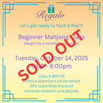 Beginner Mahjong Class - Tuesday, October 14, 2025