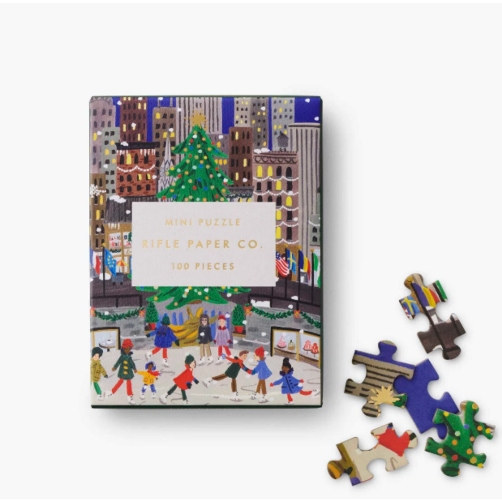 Rifle Paper Co. Holiday On Ice Mini Jigsaw Puzzle