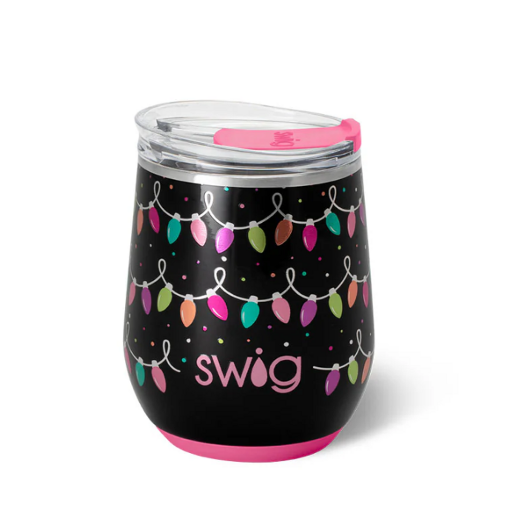 Swig Tacky Lights Stemless Wine Cup 12oz