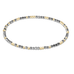 enewton Hope Unwritten Silver Faceted Hematite 2mm Bead Bracelet