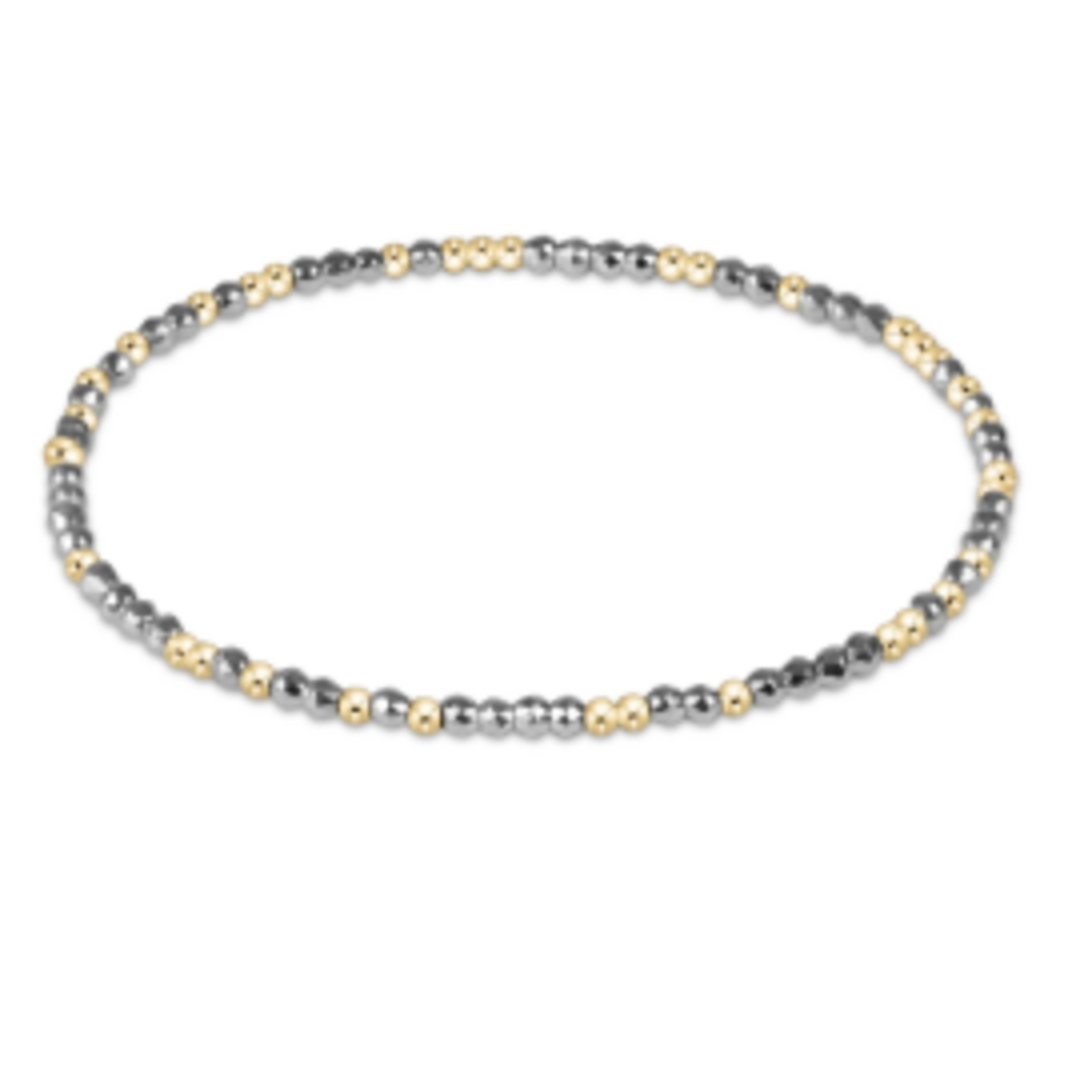 enewton Hope Unwritten Silver Faceted Hematite 2mm Bead Bracelet