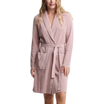 Barefoot Dreams CozyChic Ultra Light Contrast Scallop Ribbed Robe