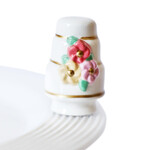 Nora Fleming slice of forever wedding cake mini
